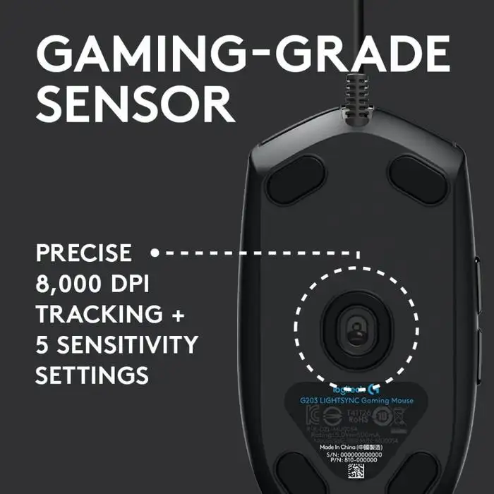 Logitech G102 V2 LightSync Gaming Mouse RGB Black