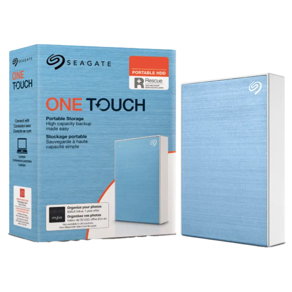 SEAGATE One Touch Portable Harddisk External USB3.0 1TB Blue