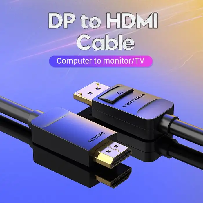 VENTION Kabel Display Port to HDMI Cable 2M Black ( HADBH )
