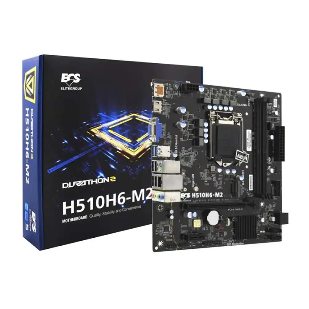 ECS INTEL H510 H510H6-M2 LGA 1200 Support Gen 10th 11th