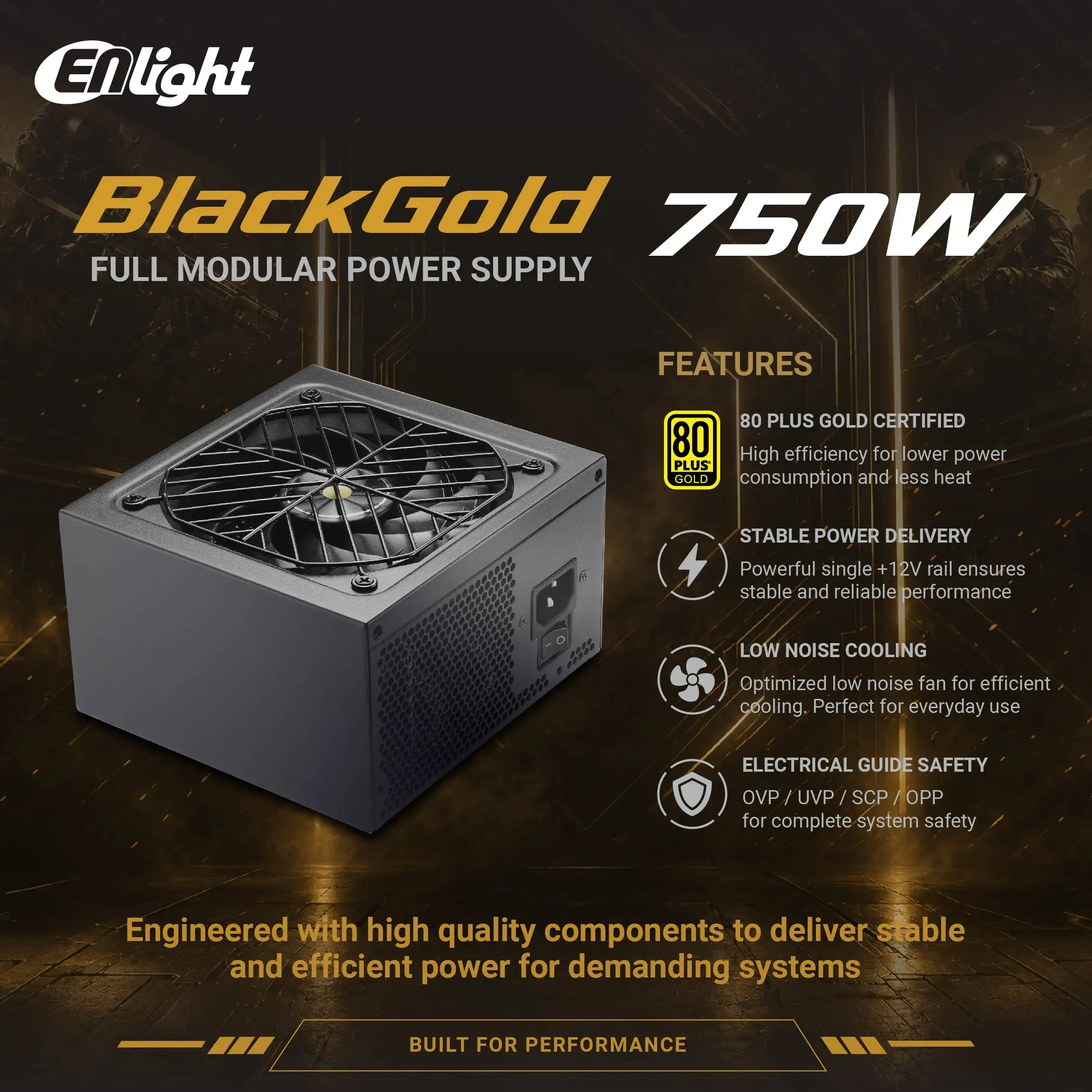 ENLIGHT EN-750G 750W 80+ Gold Full Modular PCIE Gen5