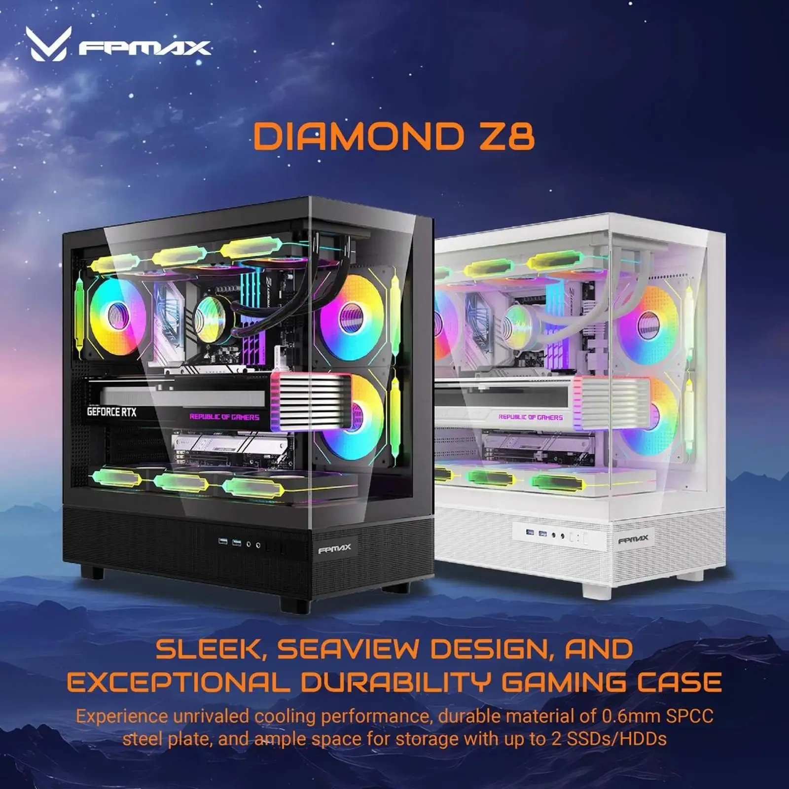 FPMAX Diamond Z8 Nova Black + 3 Fan