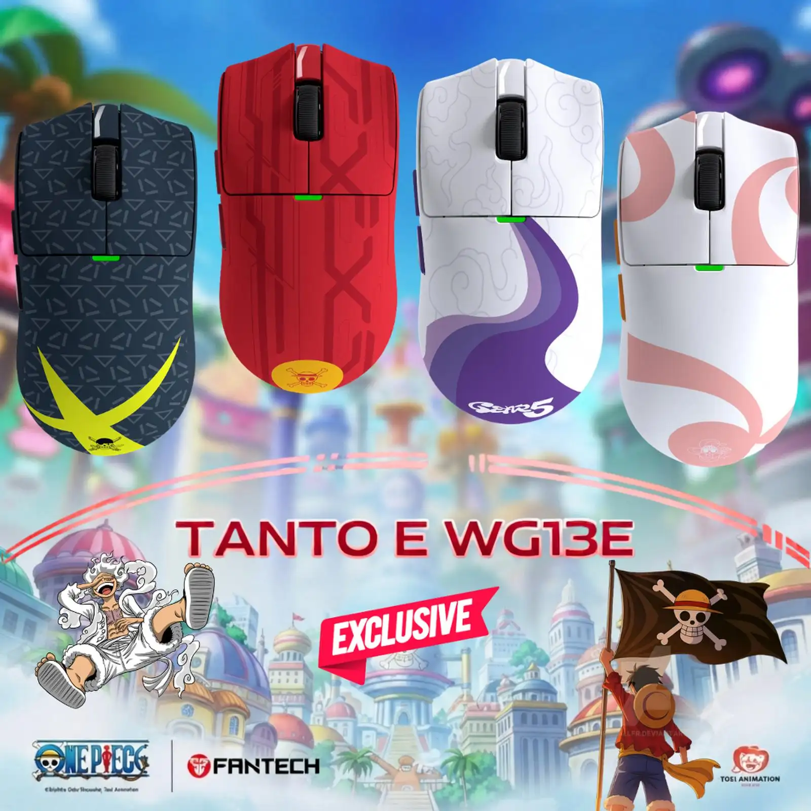 FANTECH X ONE PIECE TANTO WG13E MOUSE GAMING WIRELESS WITH DOCKING - ZORO