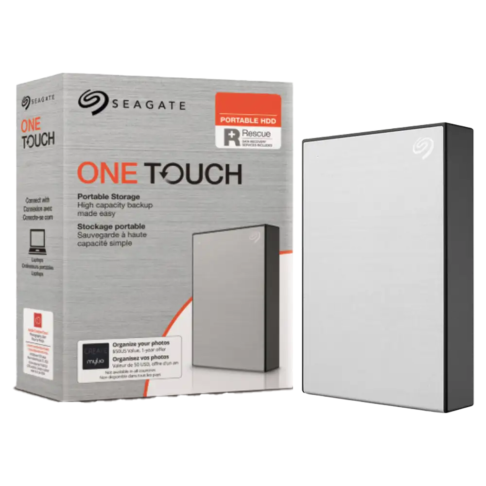 SEAGATE One Touch Portable Harddisk External USB3.0 2TB Silver
