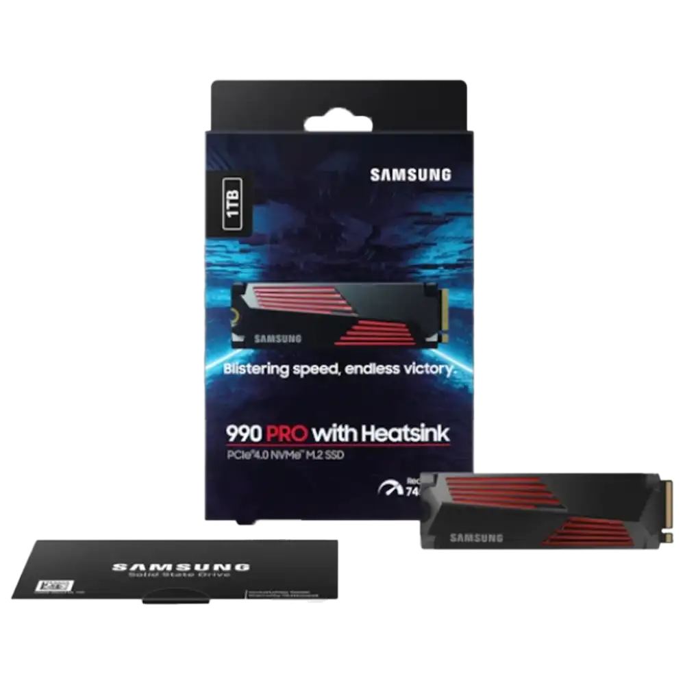 SAMSUNG 990 PRO 1TB WITH HEATSINK (7450/6900Mbps)