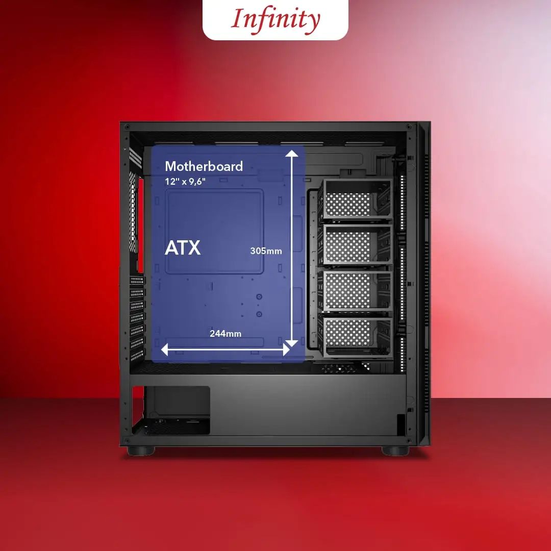 INFINITY C23 + 4 Fan ( 13 Slot HDD)