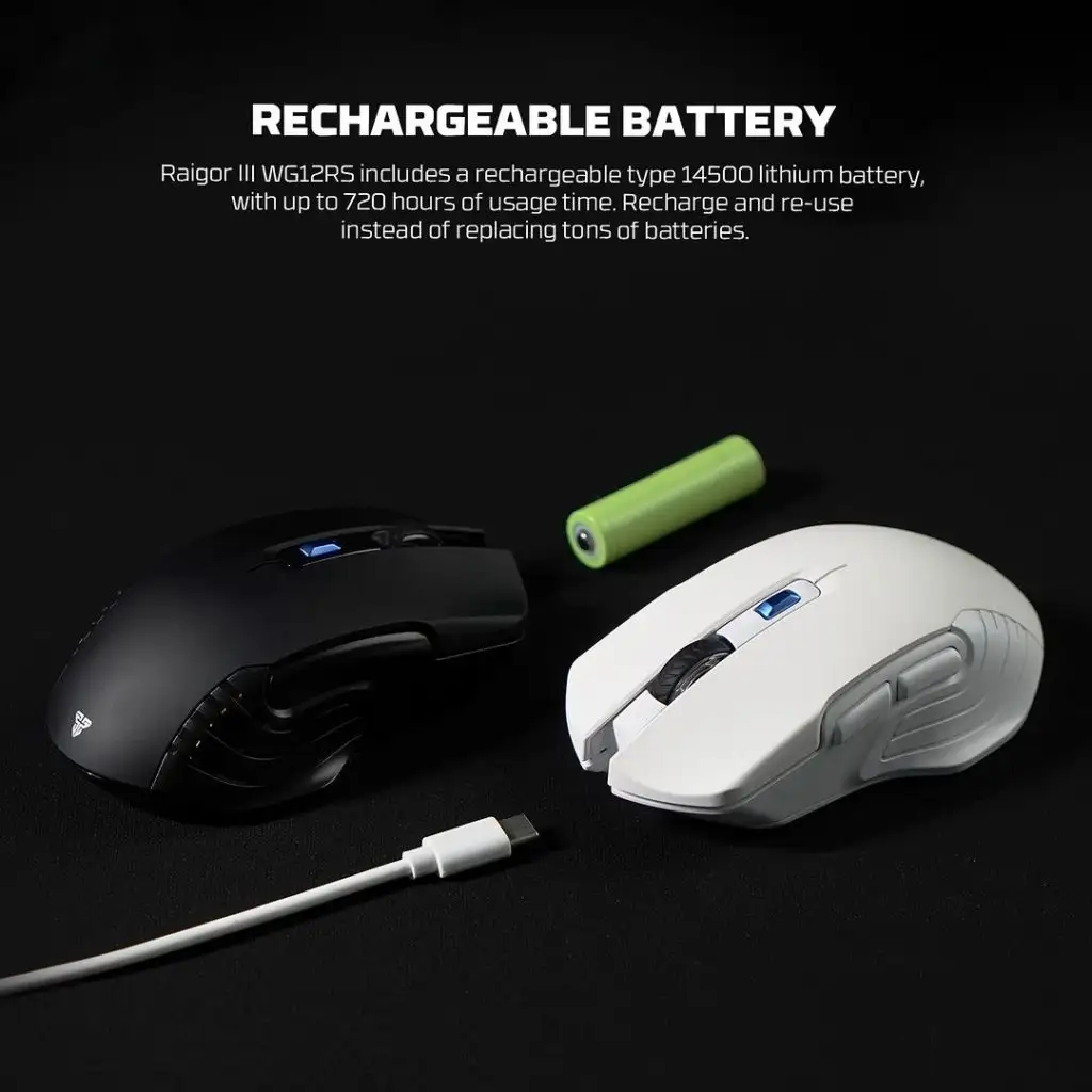FANTECH RAIGOR III WG12RS WIRELESS 2,4GHZ , BT 5.0 , RECHARGEABLE - BLACK