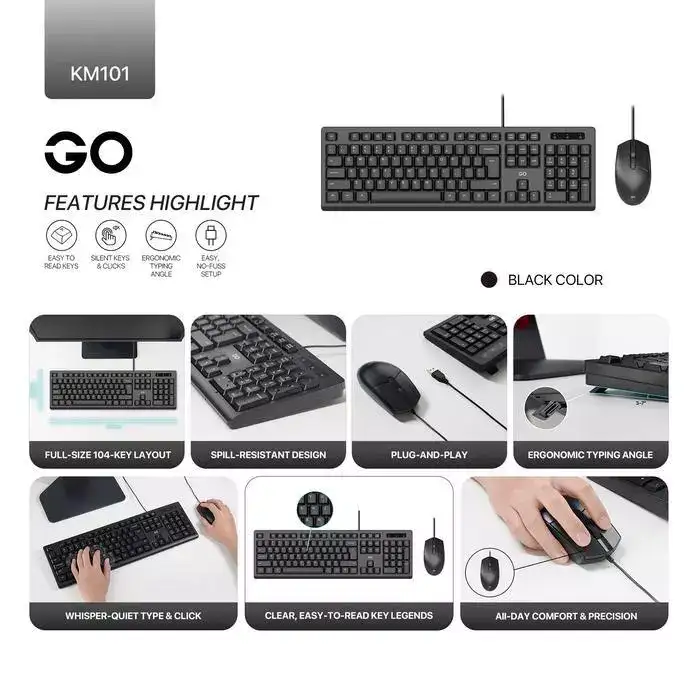 FANTECH KEYBOARD MOUSE GO OFFICE COMBO KM101