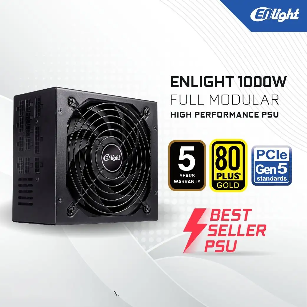 Enlight 1000W BlackSilver 80+ Gold Full Modular PCIE GEN5.0
