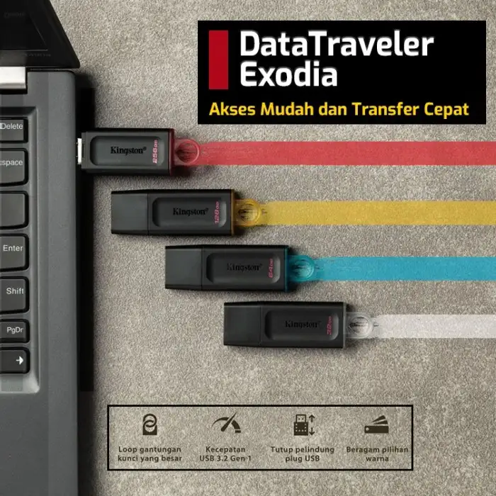 FLASHDISK KINGSTON 128GB USB3.2 DataTraveler Exodia