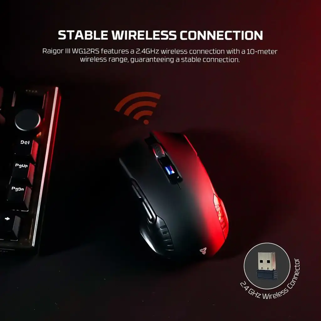 FANTECH RAIGOR III WG12RS WIRELESS 2,4GHZ , BT 5.0 , RECHARGEABLE - WHITE