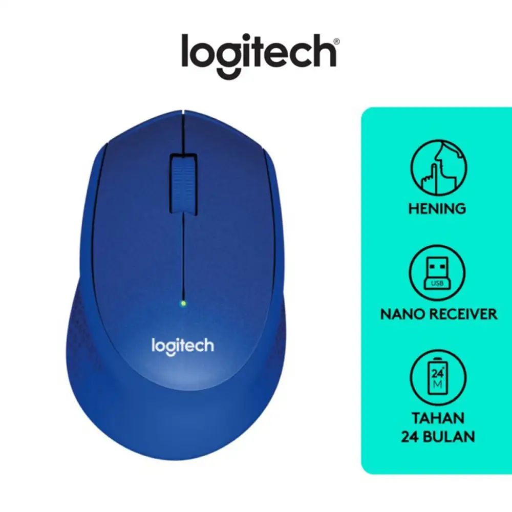 Logitech M331 SILENT WIRELESS Mouse Blue