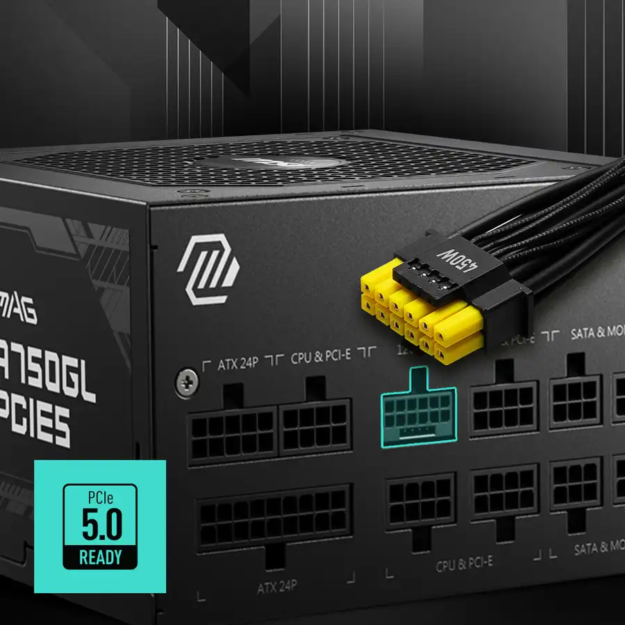 MSI MAG A750GL PCIE 5.0 750 Watt 80+ Gold Full Modular