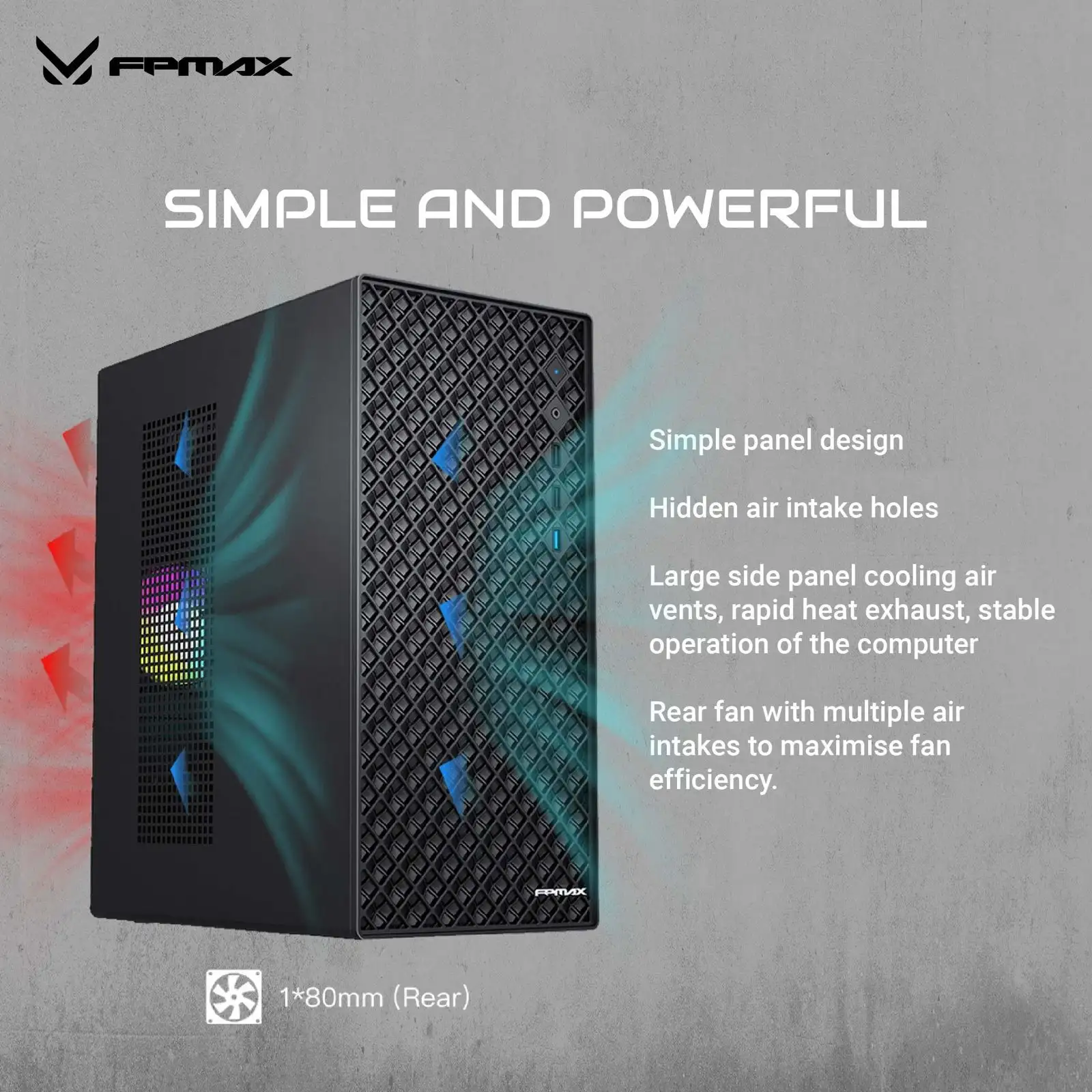 FPMAX Cortex Eco + 300w Slim m-ATX + 1 Fan