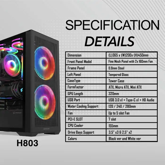FPMAX AIRPOWER G5 H803 + 2 Fan 160mm BLACK