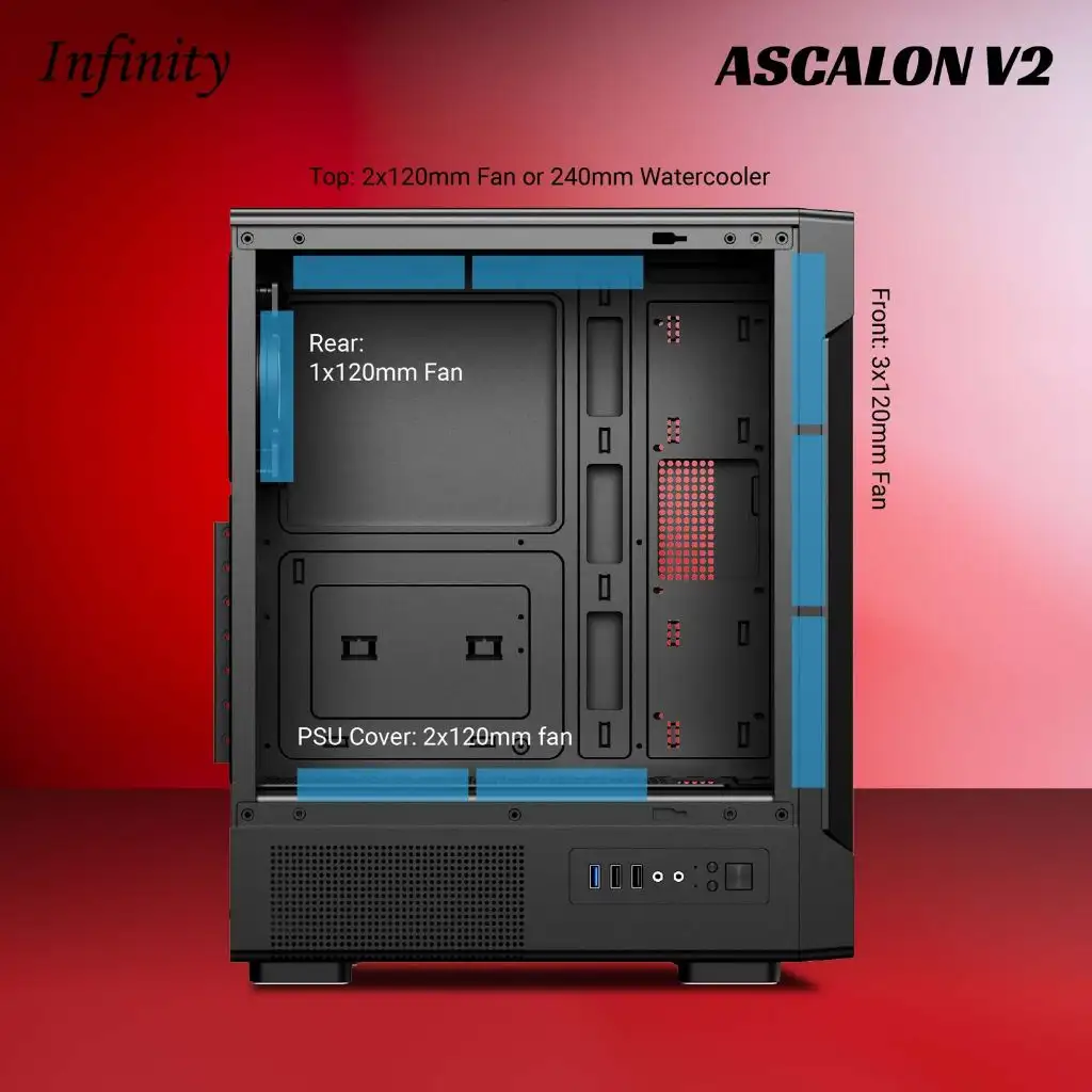 INFINITY ASCALON V2 + 3 Fan RGB ATX