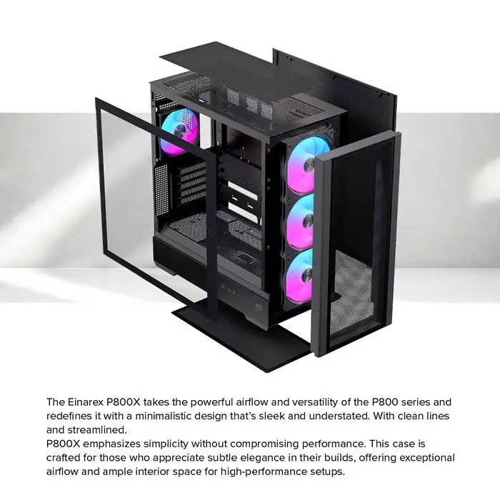EINAREX Pulse P800X ATX + 3x Fan 14cm + 1x Fan 120cm ARGB