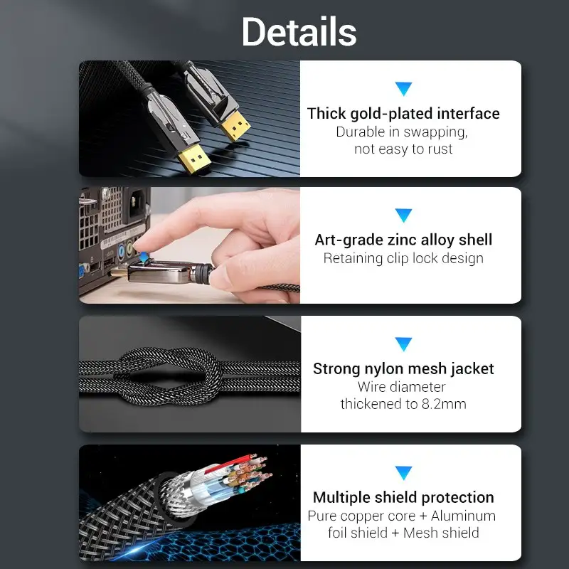 VENTION KABEL DISPLAY PORT 2.0 8K 3M ( HGABI )