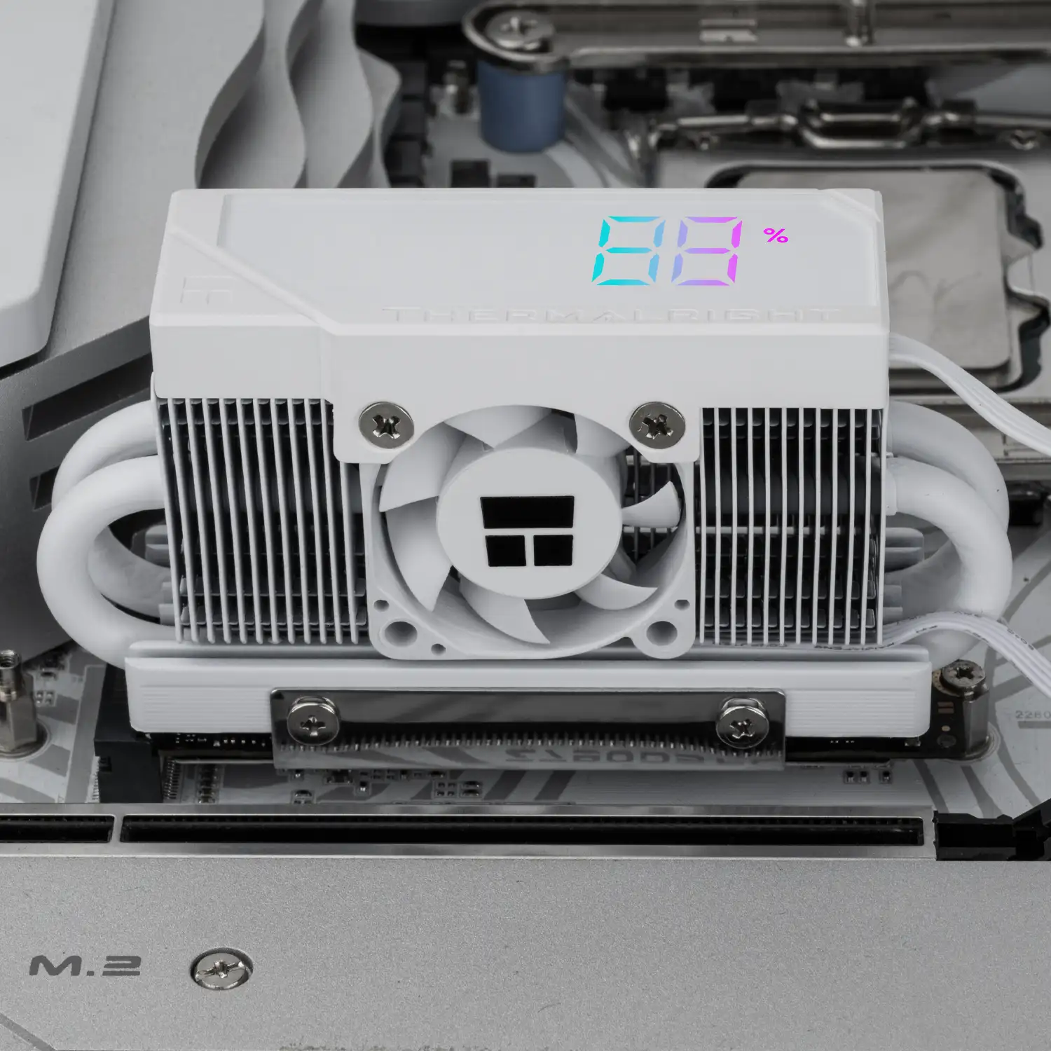 THERMALRIGHT HR-10 2280 PRO Digital White SSD Cooler M.2 NVME Heatsink