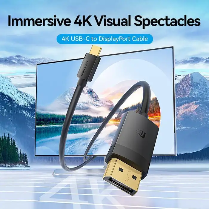 VENTION KABEL TYPE -C TO DP 2M 4K Black ( CRJBH )