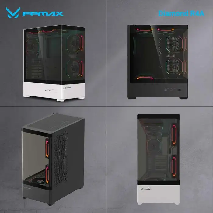 FPMAX Diamond R4A PRO NOVA White + 3 Fan ARGB ATX