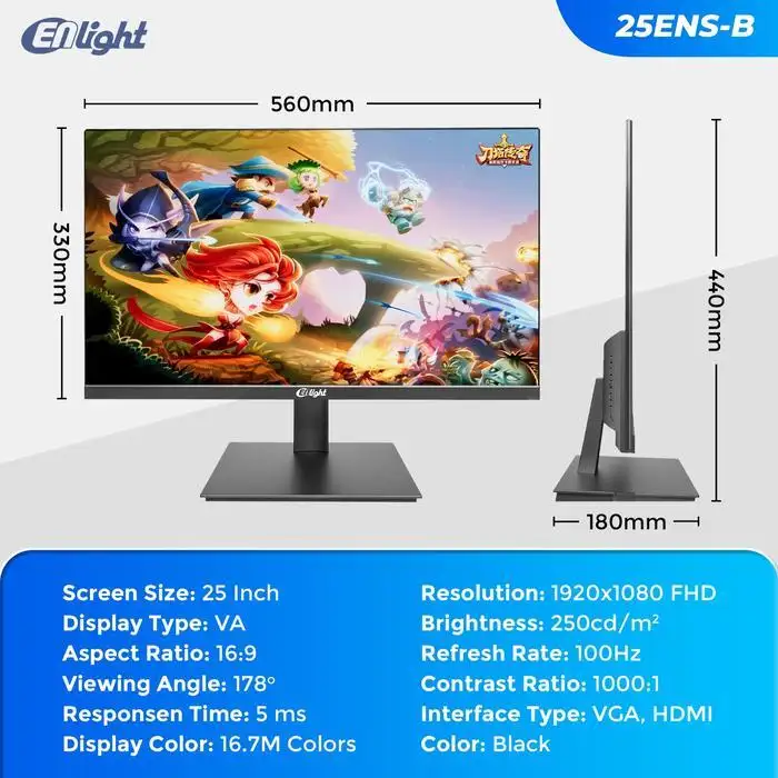 LED ENLIGHT 25ENS-B 25" IPS FHD 100Hz 5ms