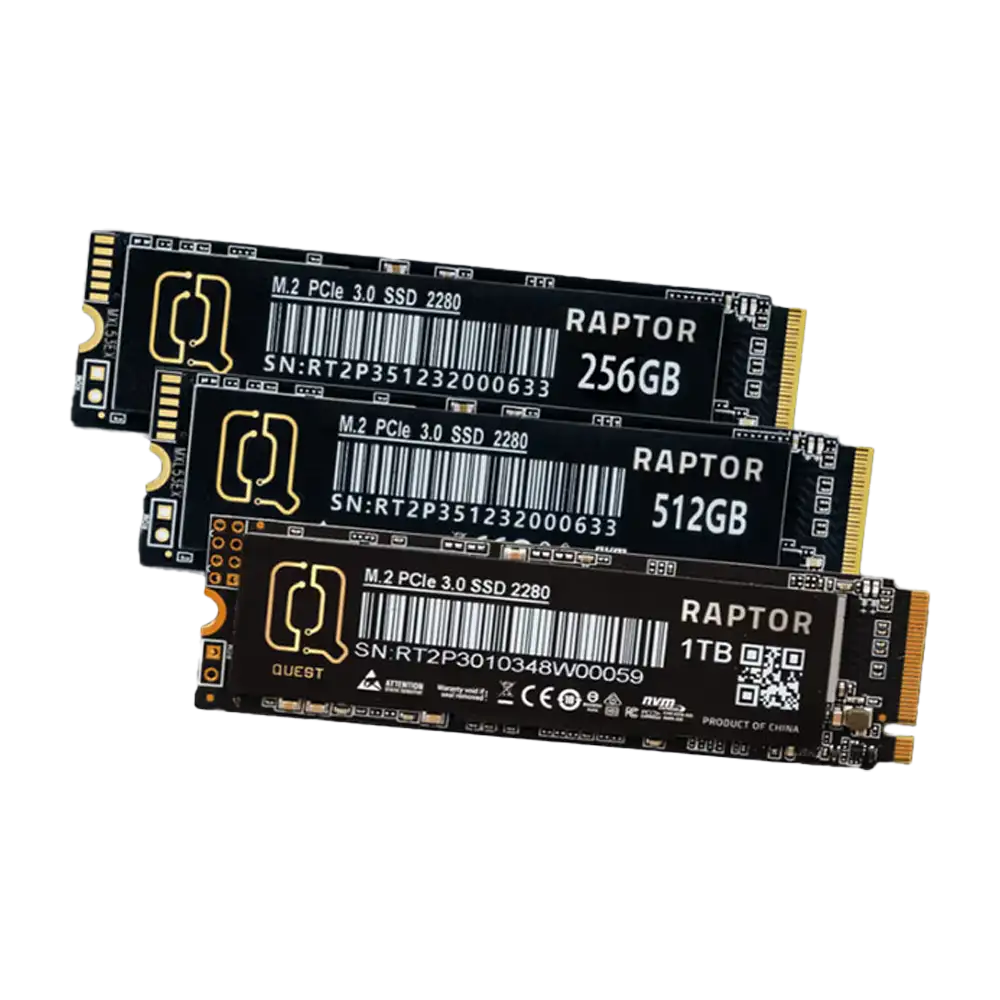 MCQUEST DIGITAL RAPTOR 256GB NVME Gen3 upto 2.400mbps