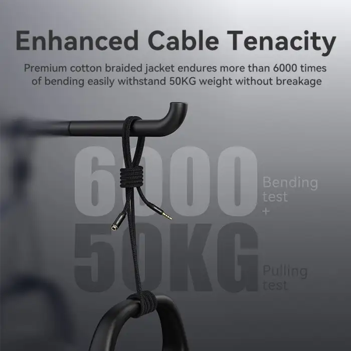 Vention Kabel Aux Audio 3.5mm Extension Cable TRRS Male to Female Braided 0.5m Blue BHCLD