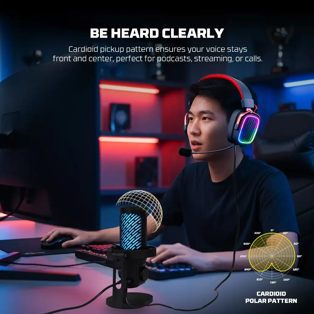 FANTECH LEVIOSA AURA MCX04 Mic Streaming Device Black