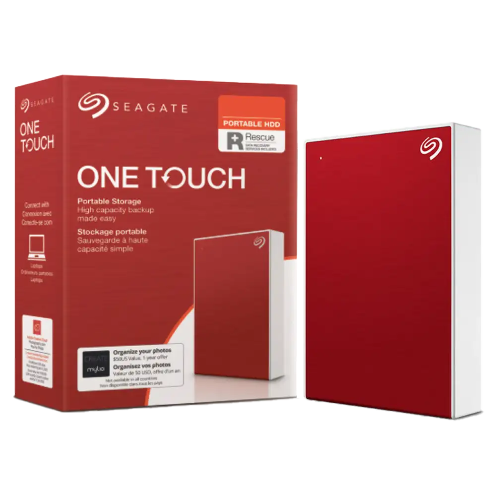 SEAGATE One Touch Portable Harddisk External USB3.0 2TB Red