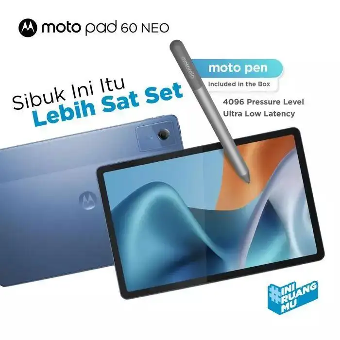 Lenovo Motorola Motopad 60 Neo 8GB 256GB + Pen + Folio Case Polar Blue