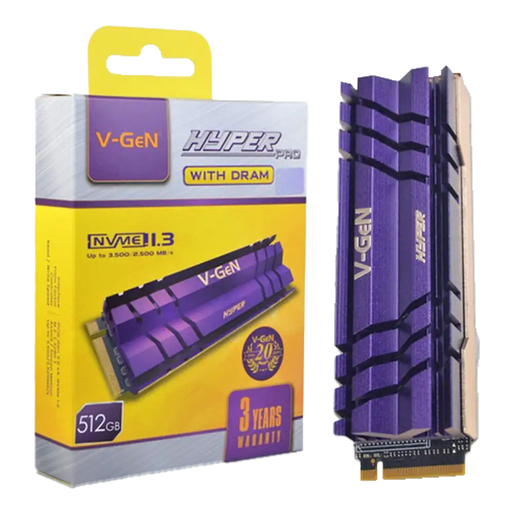 VGEN HYPER PRO with HEATSINK 512GB Gen3 3.500/2.500mbps