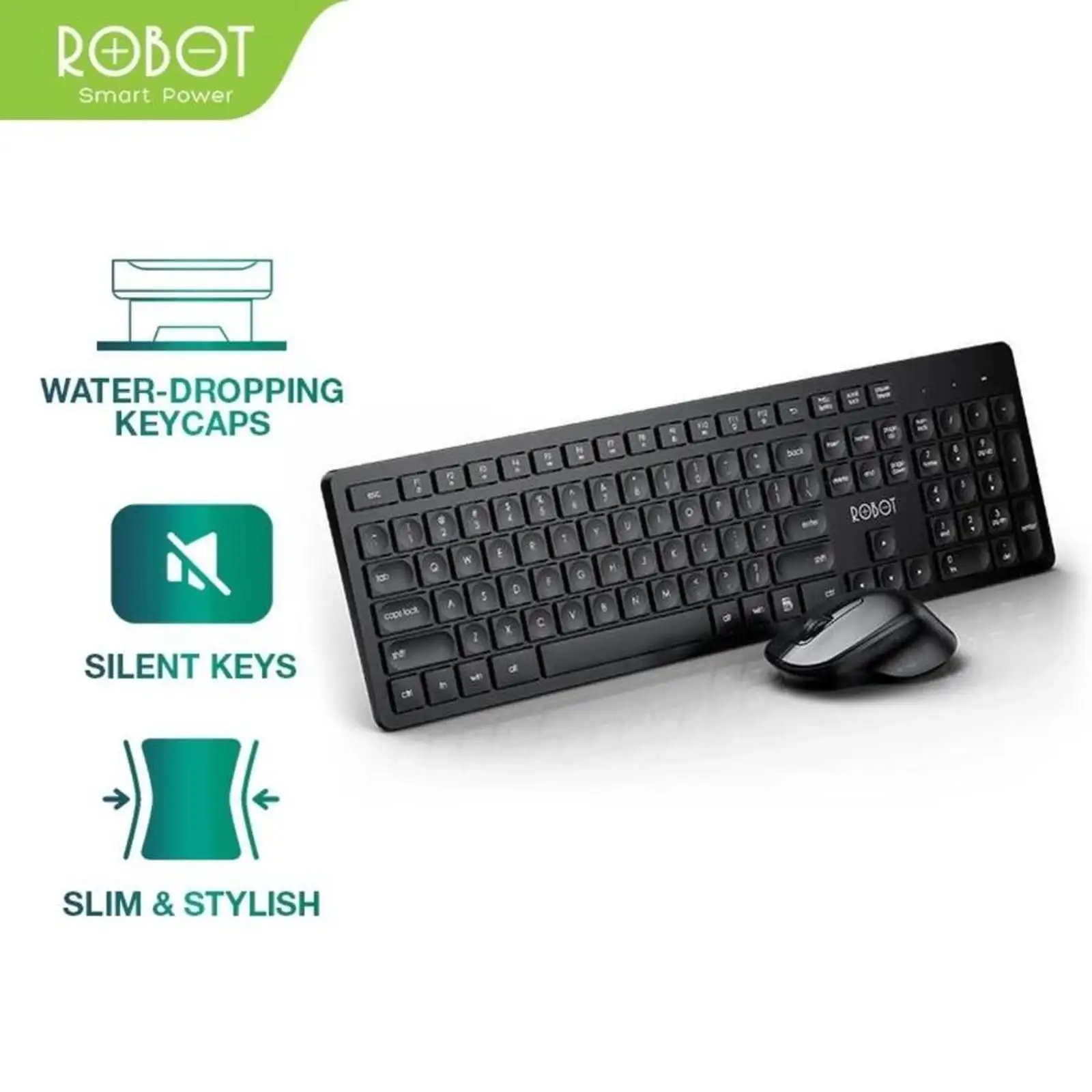 ROBOT KM4000 Keyboard Mouse Combo Wireless