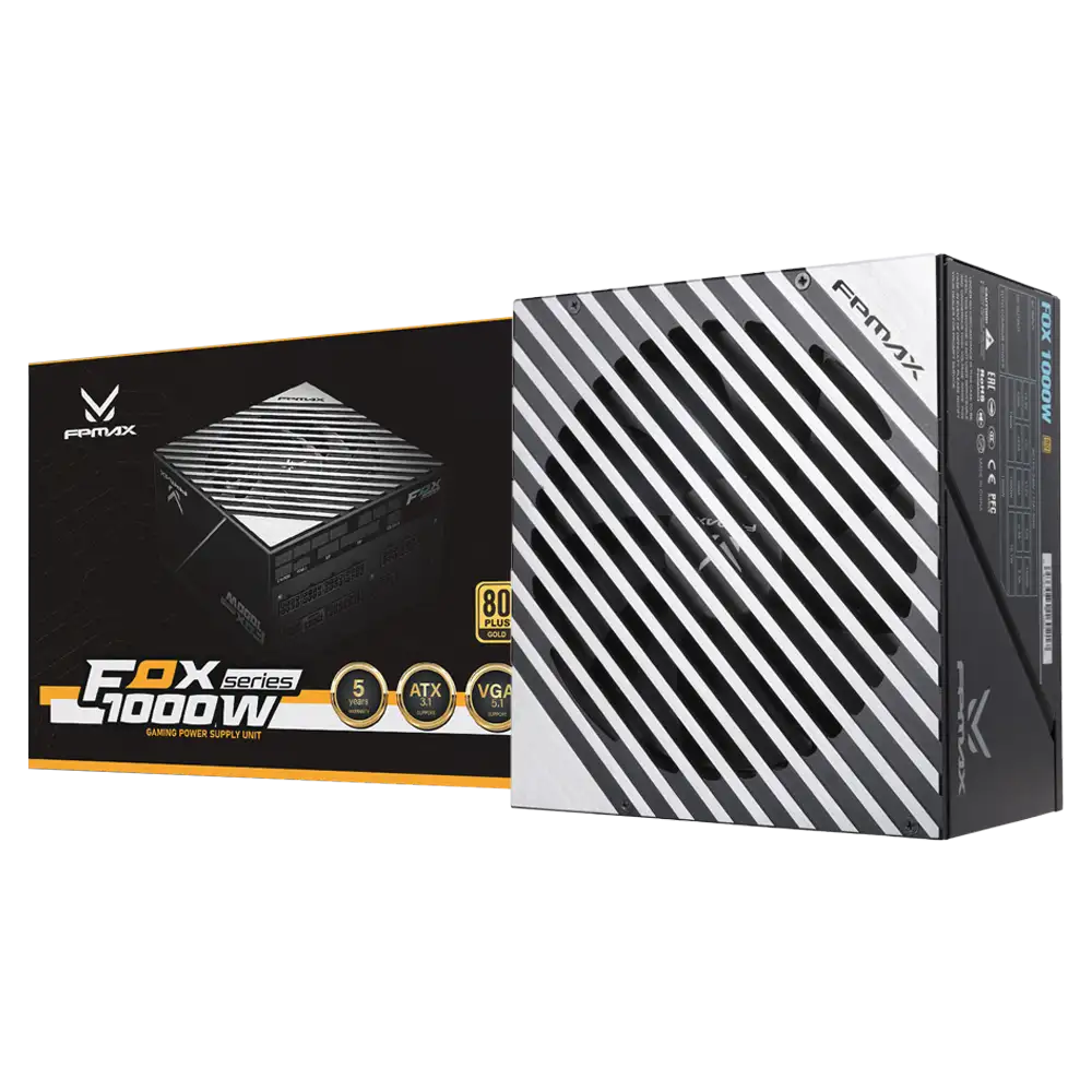 FPMAX FOX 1000W Full Modular PCIE 5.0 80+ Gold Japanese Capacitors