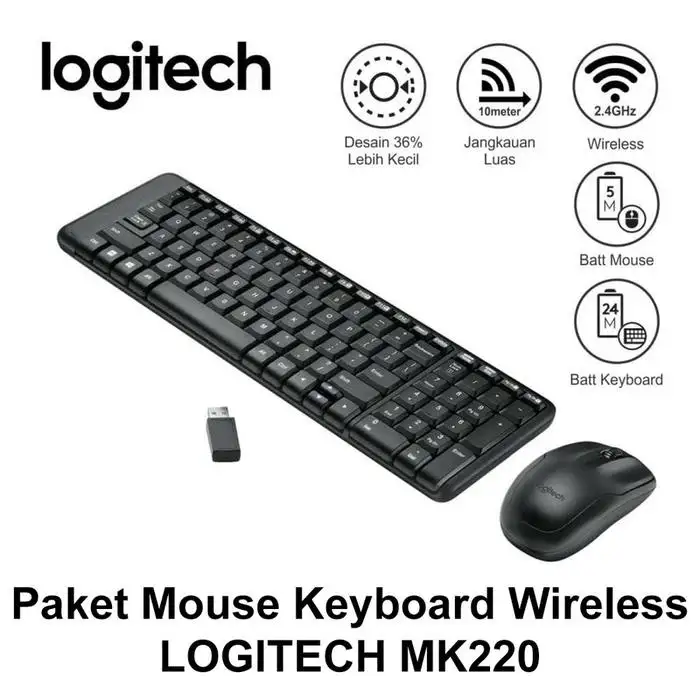 Logitech MK220 Wireless Combo Keyboard Mouse