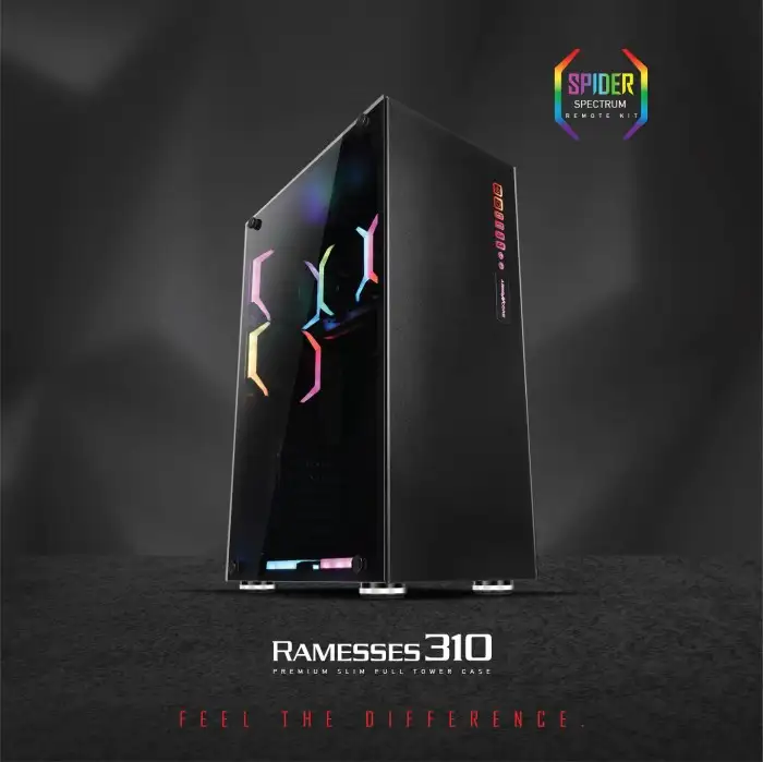 AbkoNcore RAMESSES 310 E-ATX Slim Tower + 6 Spider Fan