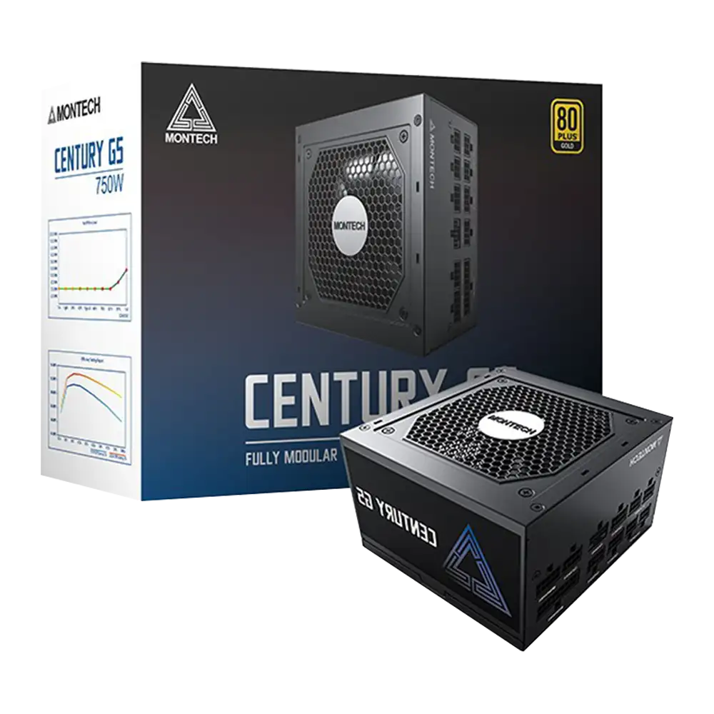 MONTECH Century G5 750W 80+ Gold ATX 3.0 PCIE Gen 5.0 Full Modular