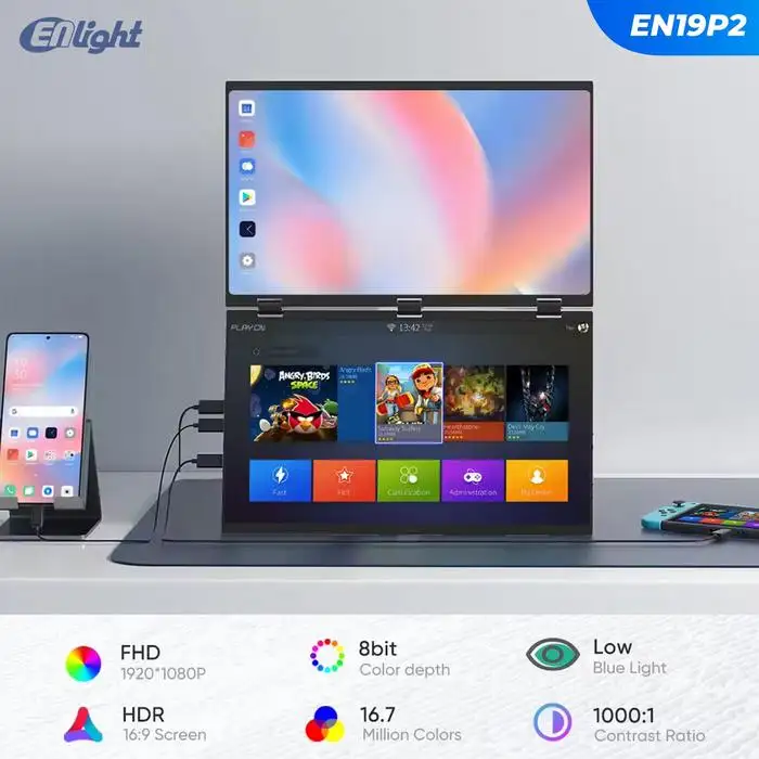 LED ENLIGHT EN19P2 Dual 19" FHD Portable Monitor