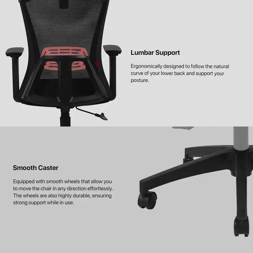 FANTECH OCA258S V2 OFFICE CHAIR BLACK