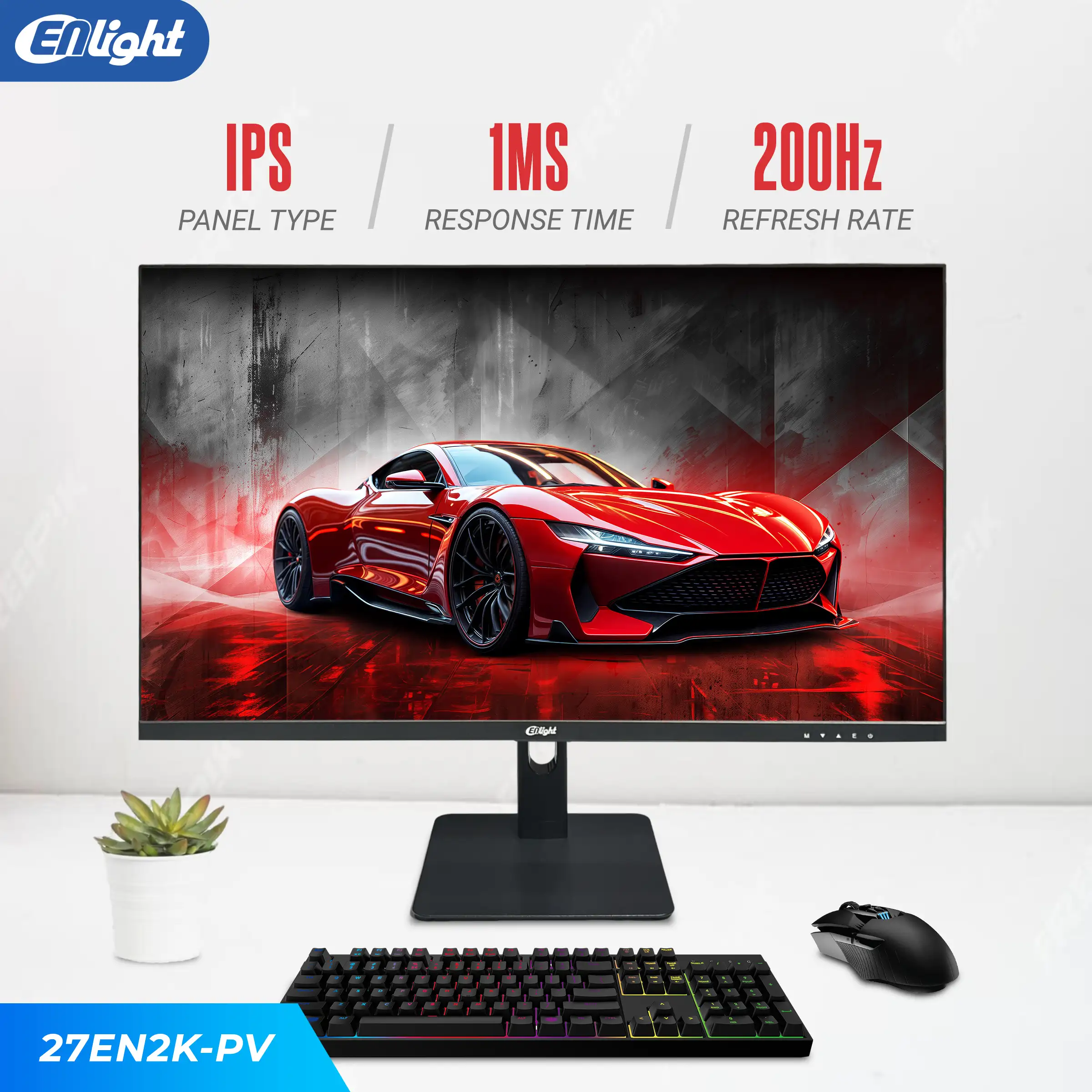 LED ENLIGHT 27EN2K-PV 27" 2K IPS 200hz 1ms Ergo