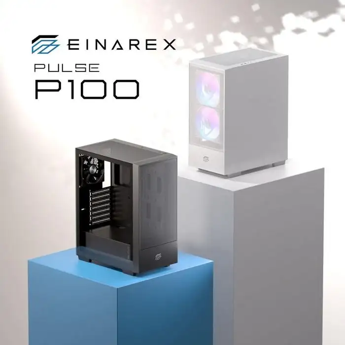 EINAREX Pulse P100 White ATX 2x 14cm + 1x 12cm ARGB Fan