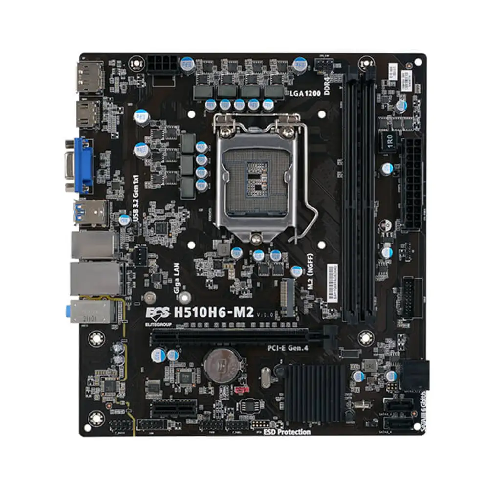 ECS INTEL H510 H510H6-M2 LGA 1200 Support Gen 10th 11th